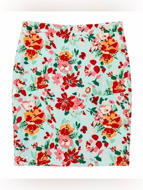 J. Crew NWT 100% CottonThe Pencil Skirt Floral Peony- 4